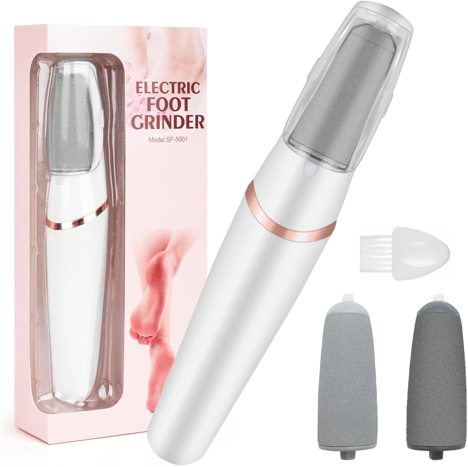 Liyujsdz electric foot file and callus remover front view