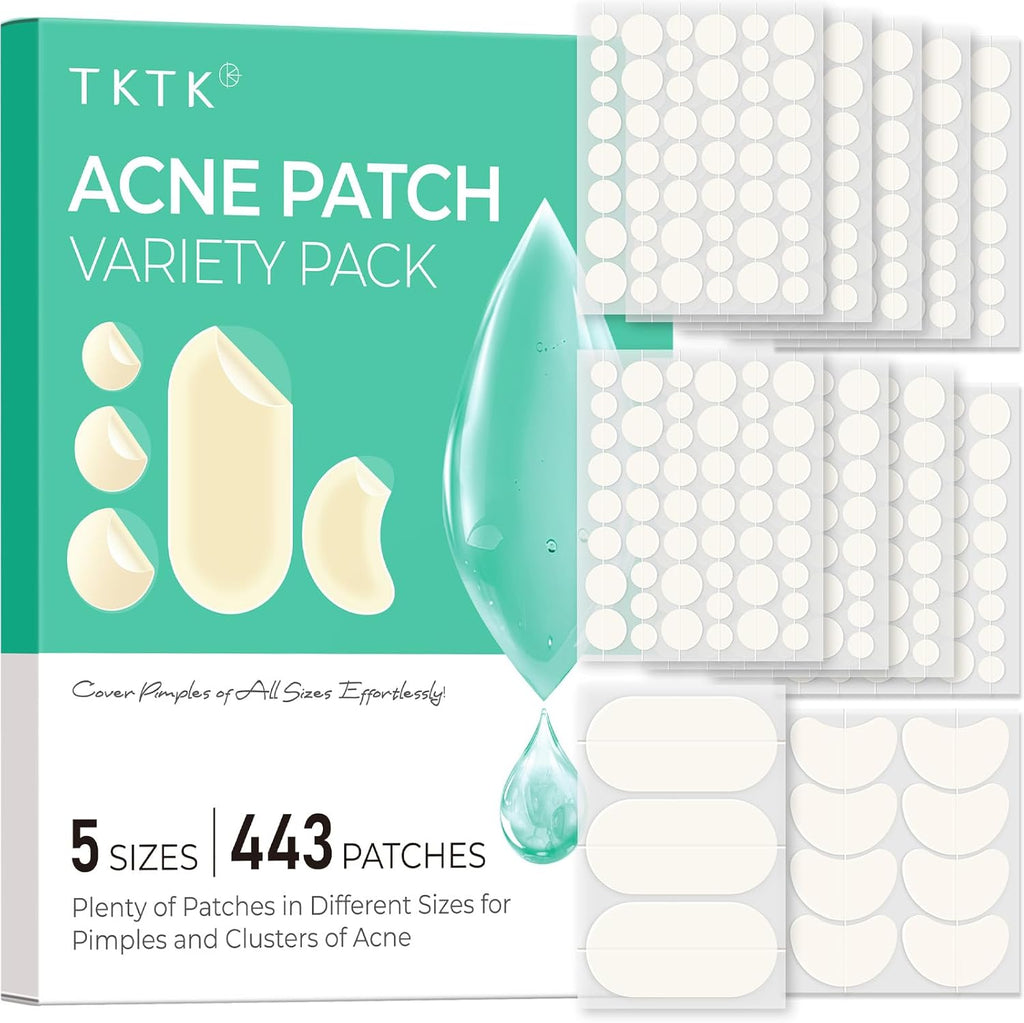 TKTK hydrocolloid pimple patches bulk pack front view packaging