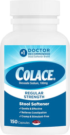 Colace Stool Softener 100 mg, 60 Capsules, Constipation Relief, Docusate Sodium, Gentle Docusate, Stimulant-Free, Regular Strength, #1 Doctor Recommended Stool Softener Brand - Image 12