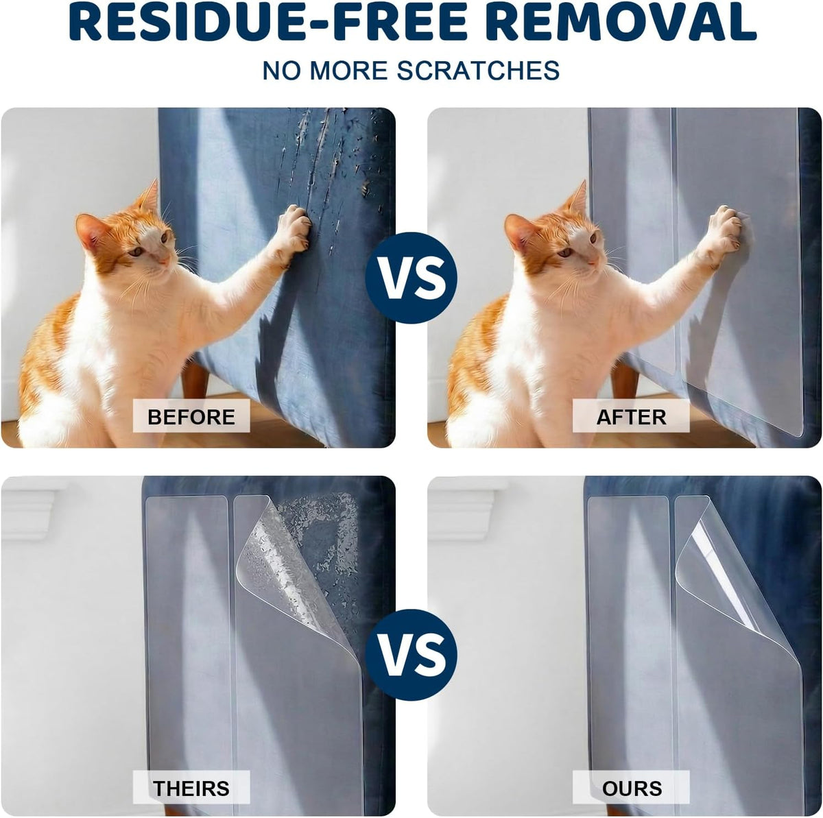 Cuttable cat scratch shield for fabric furniture customization
