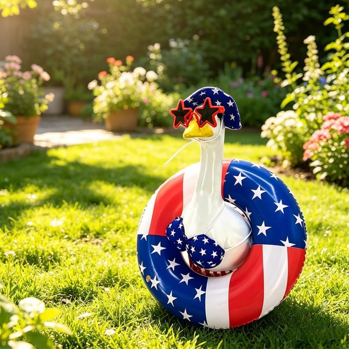Aymolas twenty three inch lawn statue holiday decoration outfit set accessory details.