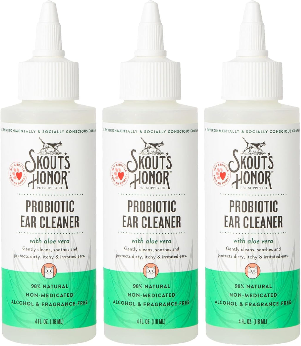 SKOUT'S HONOR Cat Ear Cleaner Solution with Aloe Vera - Alcohol-Free, Fragrance-Free, Non-Medicated Ear Wash for Cats, 4 oz. - Image 9