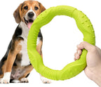 LaRoo Dog Ring Toy, Durable Soft Flying Disc for Throwing Catching Grabbing, Water Floating Dog Training Fetch Ring for Medium Large Breeds, Outdoor (Green/11.8Inch) - Image 9