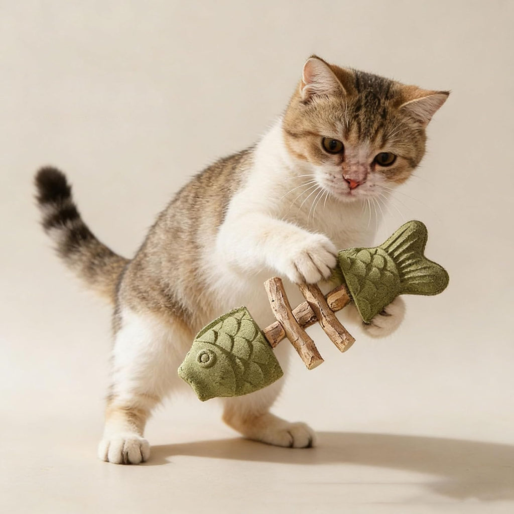 Three pieces pack of Purrident feline tooth care tool with catnip infusion