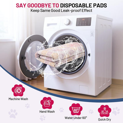 Two pack Bumubi washable puppy pads folded for storage