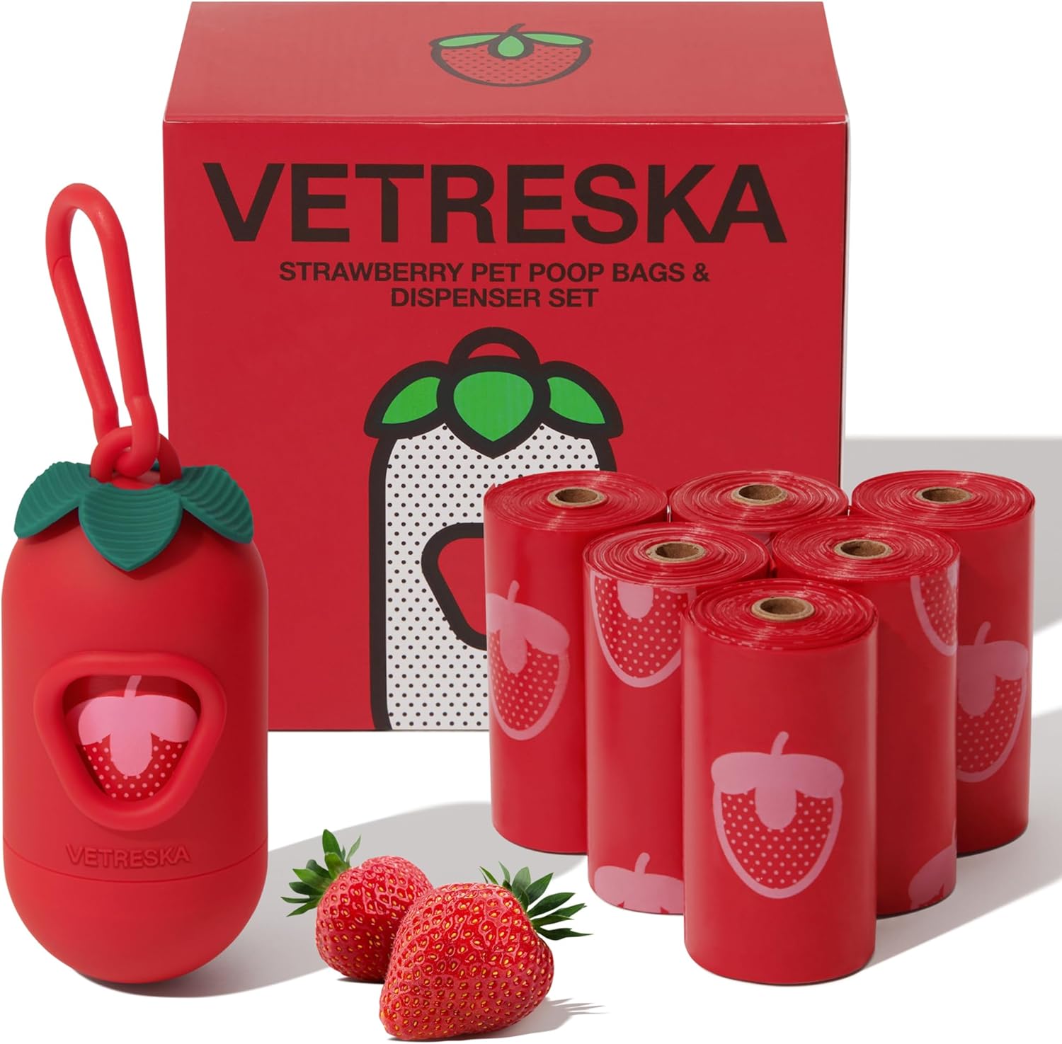VETRESKA Dog Poop Bag Dispenser with Cherry Blossom Scented Poop Bags, Leak Proof and Extra Thick Pet Waste Bags, 1 Poop Bag Holder and 105 Bags for Dog Walking and Cats Litter, Pink - Image 9