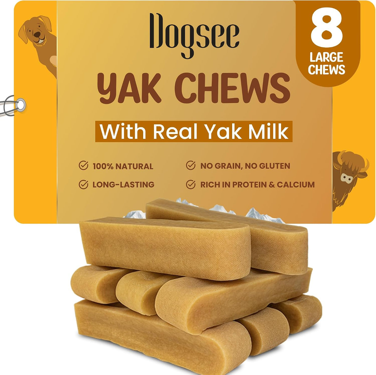 Dogsee Himalayan Yak Chews (Monster/XL- 3 Chews).100% Natural, 60% Protein, Dog Treats for Large Breed Dog Chews for Dogs Over 55 lbs - Image 12