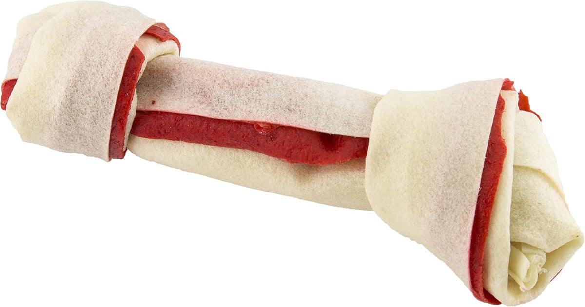 USA imported Dingo brand large rawhide bones packaging details and ingredients label