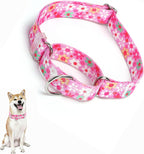 Martingale Dog Collars for Medium Large Dogs, No Slip Girl Dog Collars with Adjustable Soft Nylon and Special Bull Flower Design, for Small Dogs Also (M) - Image 10