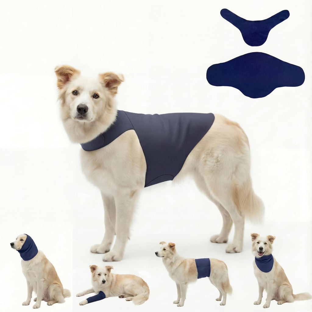 DAJIDALI(R) Dog & Cat Anxiety Vest & Spay Recovery Suit - Silent Adjustable Calming Wrap for Surgery & Thunderstorms - 2-Piece Cone & Recovery Onesie Alternative - Image 15