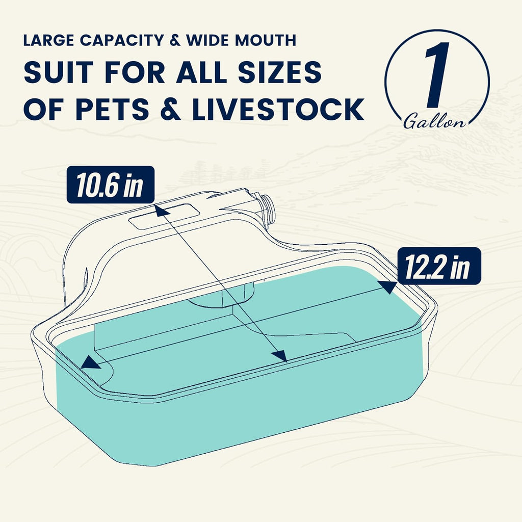 PETIMI large dog water feeder placed outdoors on a patio garden