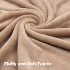Four pack of neutral colored pet throws stacked together neatly.