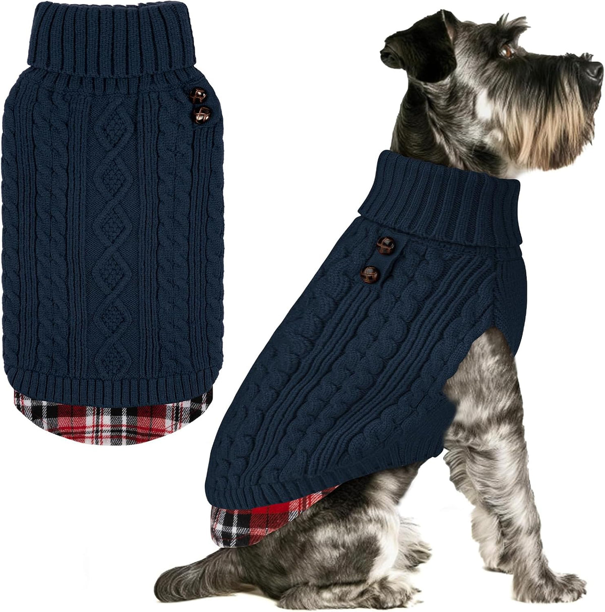 Comfy cold weather pet jacket showing sleeveless leg openings.