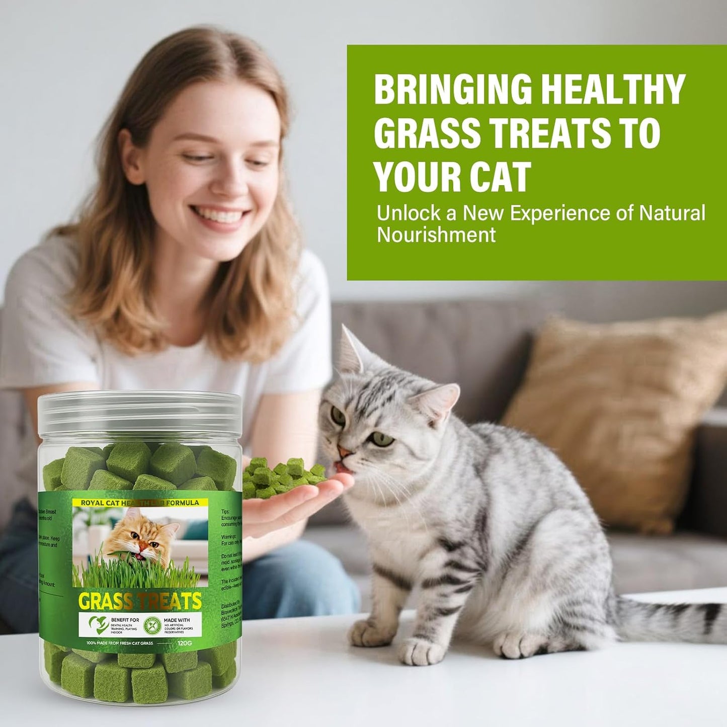 Organic wheatgrass seeds and cocopeat discs included in the pet safe kit