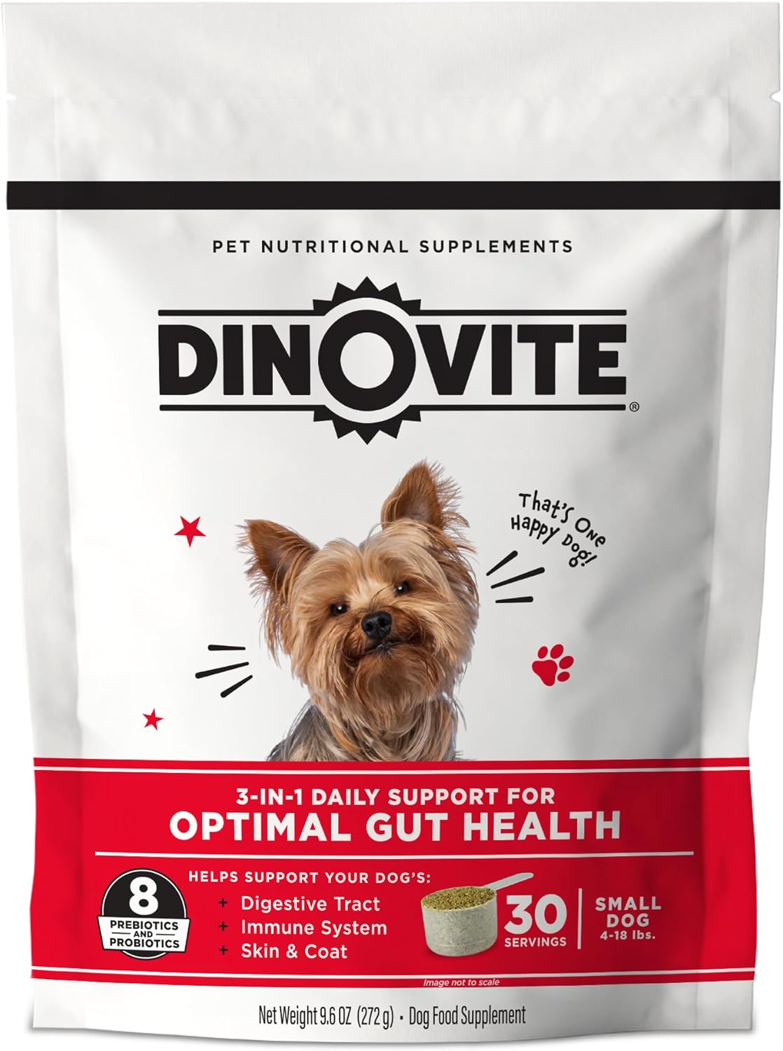 Dinovite Probiotics for Dogs, Probiotic Powder Food Topper for Large Dogs (45+ lb), Daily Digestive Health & Skin Support with Omega-3s, 30 Servings - Image 11