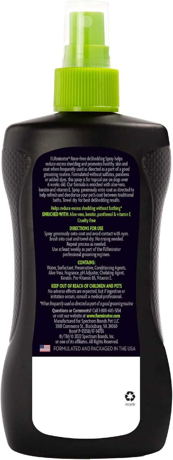 Waterless dog grooming spray by Furminator