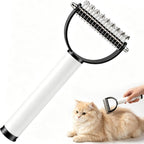 Txibi Pet Pro Dematting Comb front view showing the dual-sided stainless steel teeth
