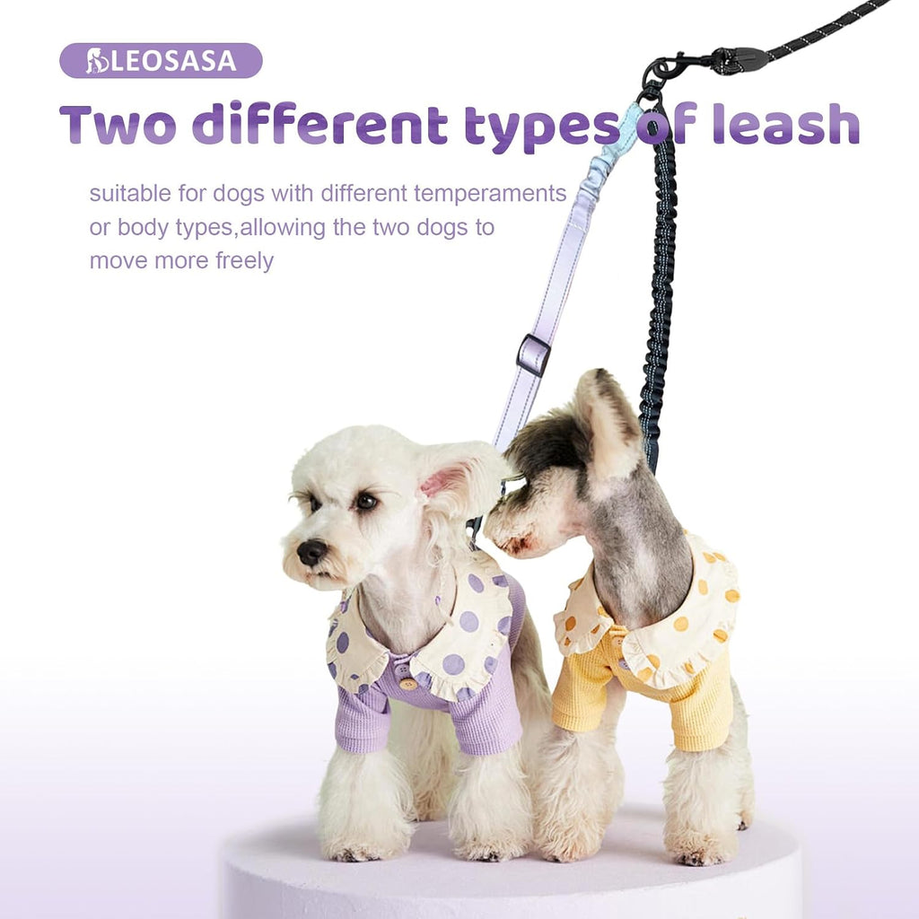 Reflective dual pet leash attachment used as a car seatbelt connector