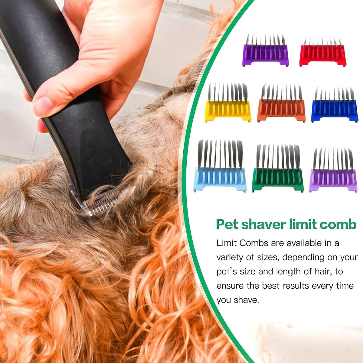 Durable metal replacement guide combs for five in one detachable clipper blades