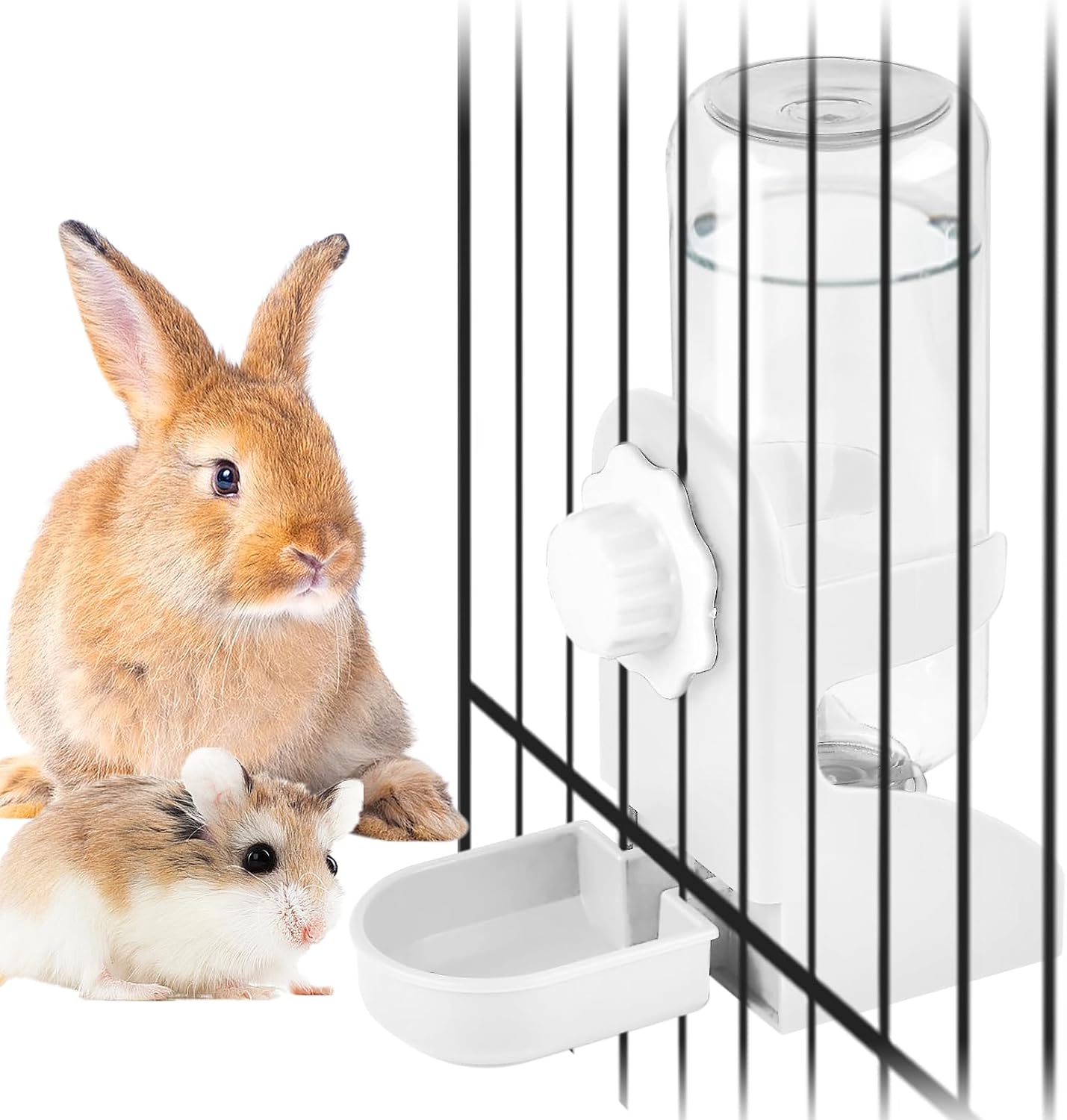 kathson Rabbit Water Dispenser for Cage 17 Oz Hanging Guinea Pig Water Bottle No Drip Gravity Automatic Bunny Water Bottle No Leak Small Animal Water Bottle for Chinchilla Ferret HamsterPink - Image 7