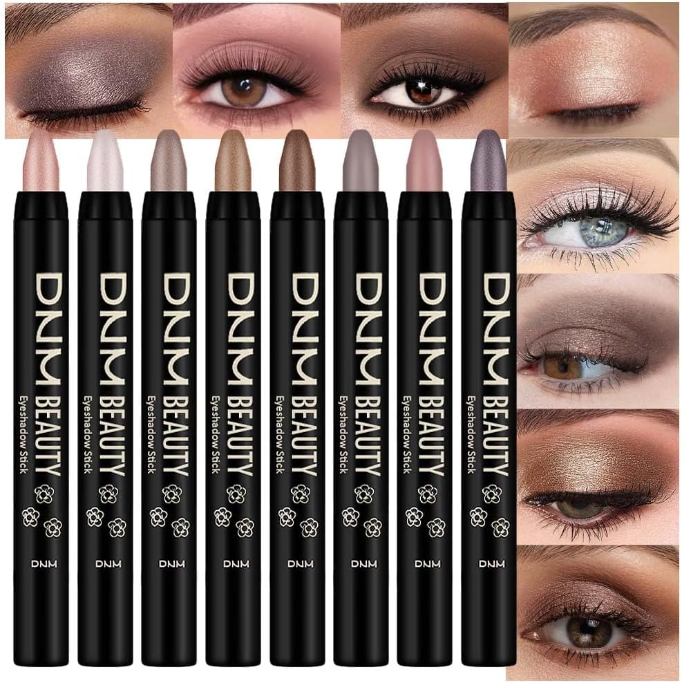 Evpct 8 Piece Cream Eyeshadow Stick Set front view showcasing all 8 shades