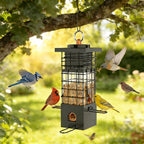 Metal Squirrel Proof Bird Feeder,2.5LB Capacity,Easy Refill & Clean - Image 2