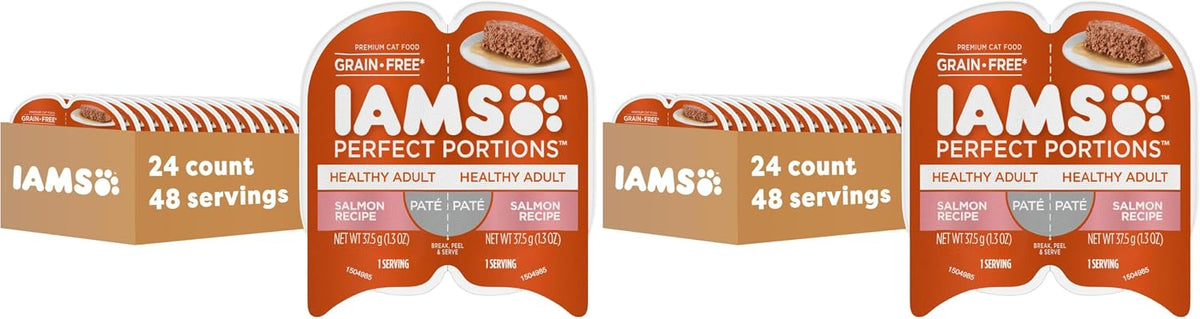 IAMS Perfect Portions Sensitive Digestion & Skin Wet Cat Food Pate, Healthy Adult Grain Free Pate, Chicken Recipe, 2.6 oz. (24 Twin Packs) - Image 11