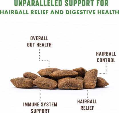 USA imported Rocco and Roxie cat furball control supplement chews for healthy digestion.