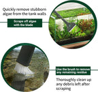 Boxtech small aquarium cleaner soft bristle brush cleaning glass corners