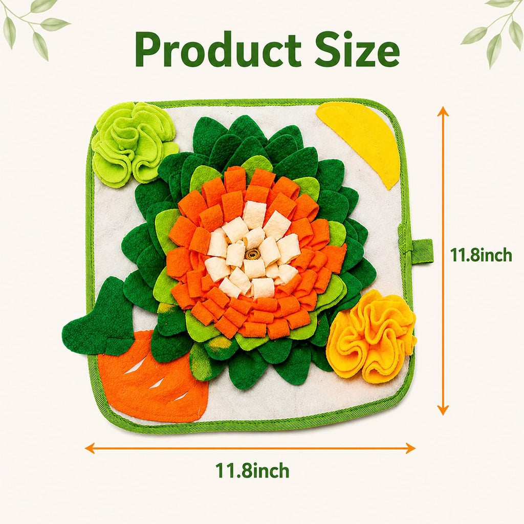 Close up view of GÃ©nÃ©rique small animal treat dispenser polar fleece flower pockets