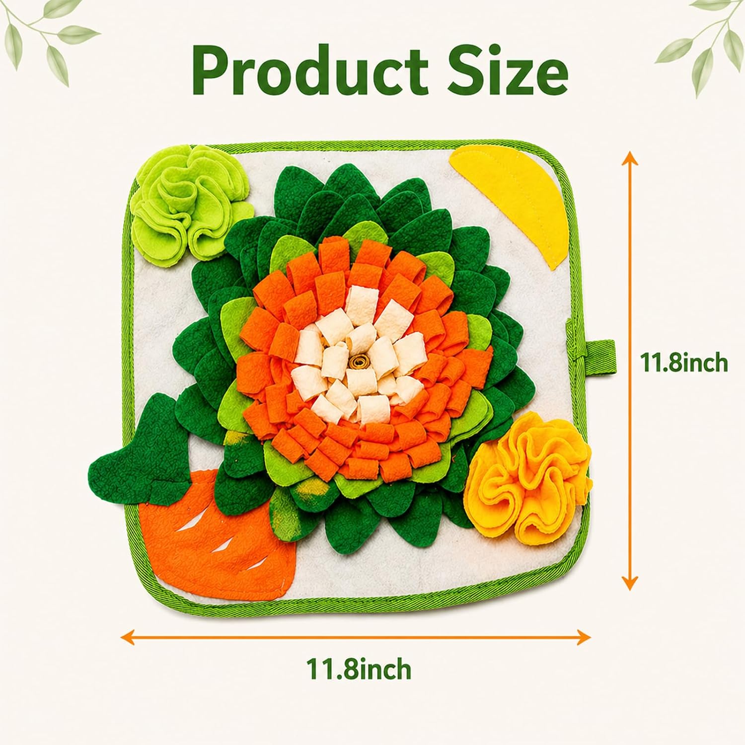 Close up view of GÃ©nÃ©rique small animal treat dispenser polar fleece flower pockets