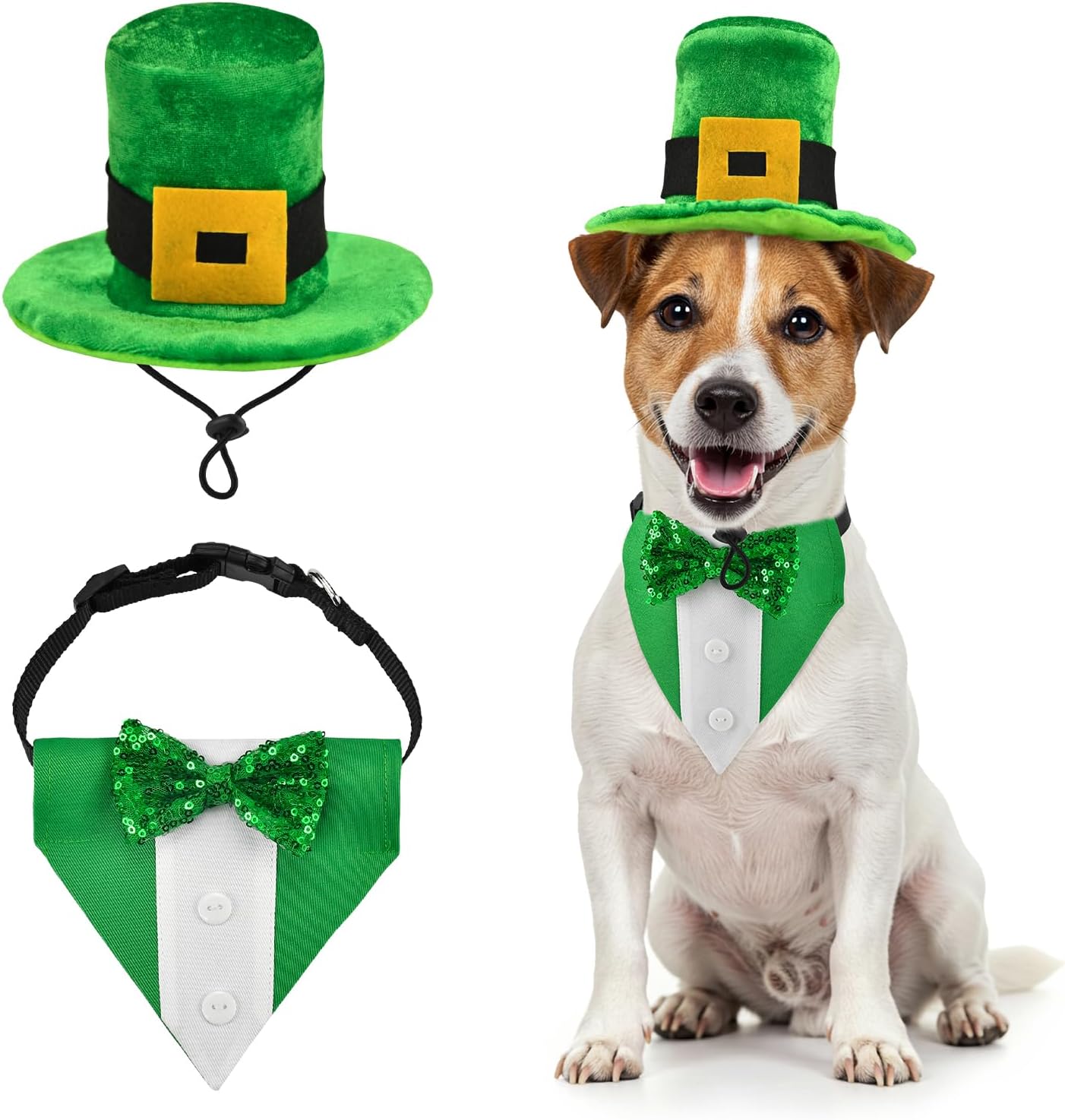 ShuRung dog costume set packaging showing bandana and blue bowtie.