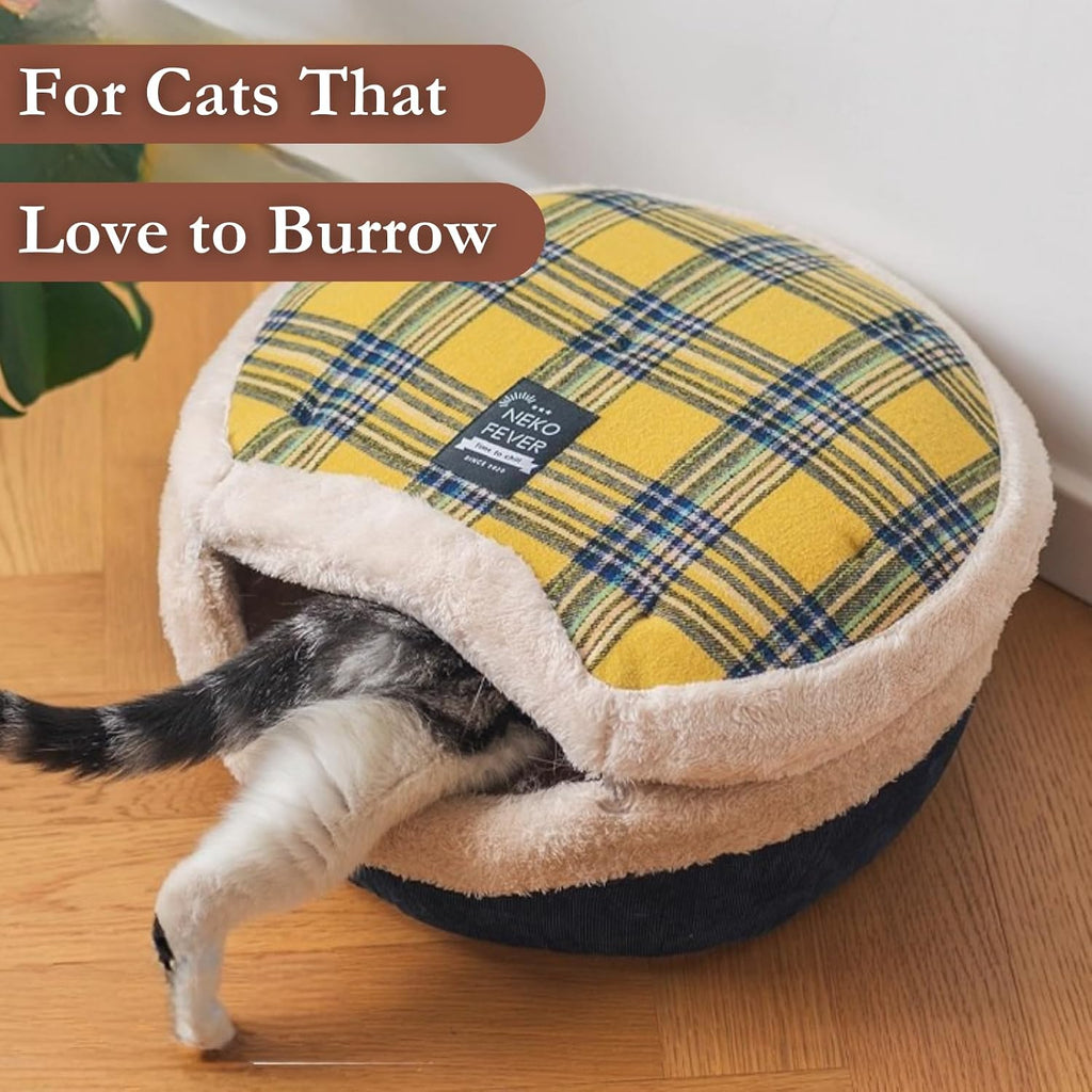 Urnat cat hideaway bed with lid detached
