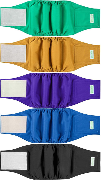 wegreeco Small Dog Diapers Male,Reusable Belly Bands for Male Dogs,Washable Doggie Puppy Diapers Wraps,Medium Large Size(5 Pack Small) - Image 11