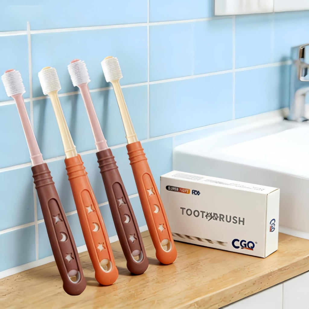 Close up of CGO soft silicone dog toothbrush head