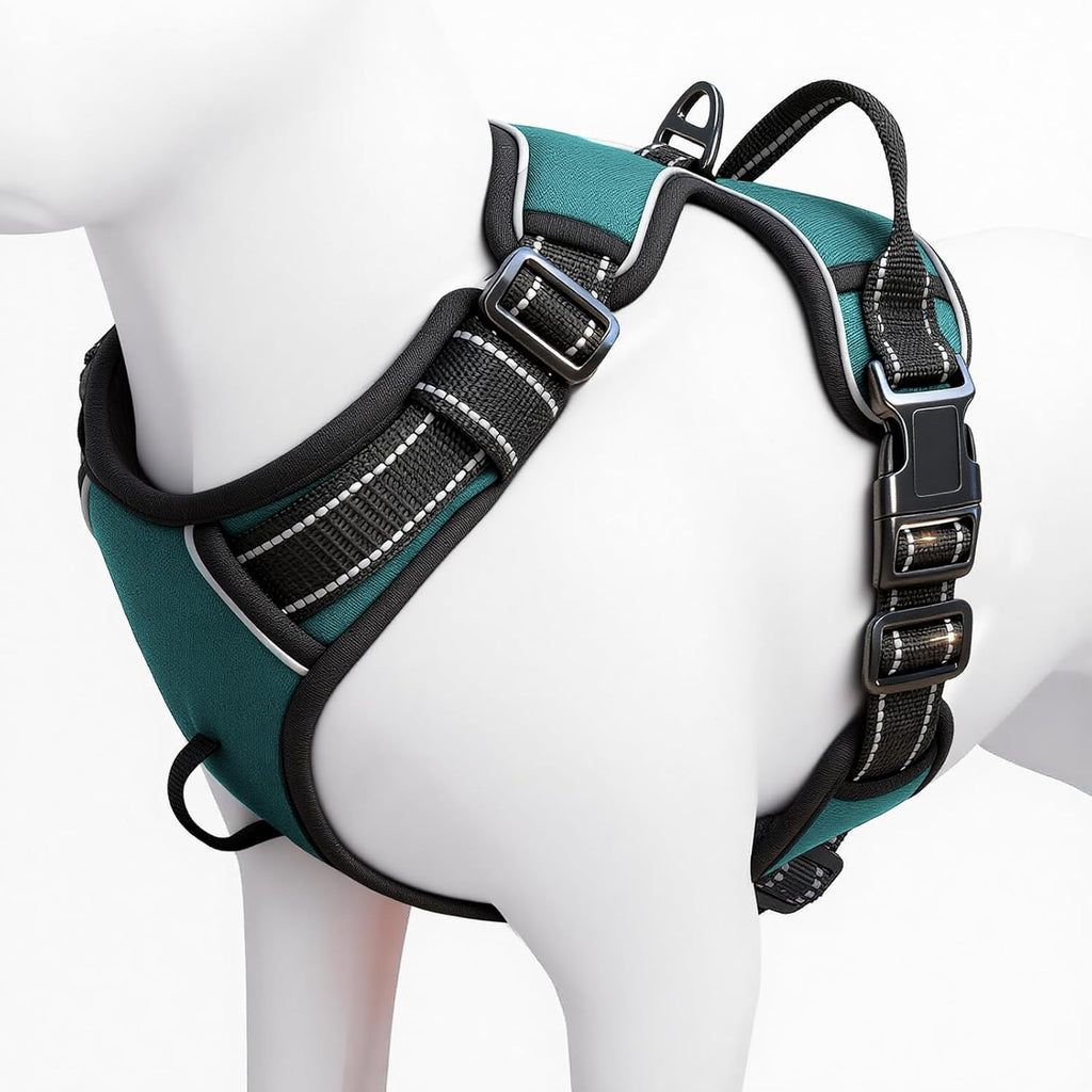 No Pull Dog Harness, No Chock Reflective Adjustable Soft Padded Pet Vest with Easy Control Handle, Easy Wearing with Stylish, Reinforced Knot, 2 Buckles - Image 13