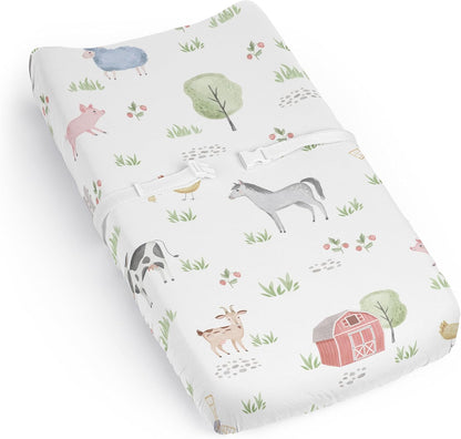 Sweet Jojo Designs Farm Animals changing pad cover front view