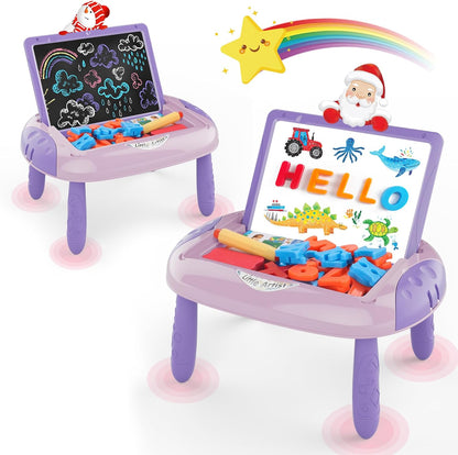 Cokzer Unicorn Magnetic Drawing and Learning Table front view