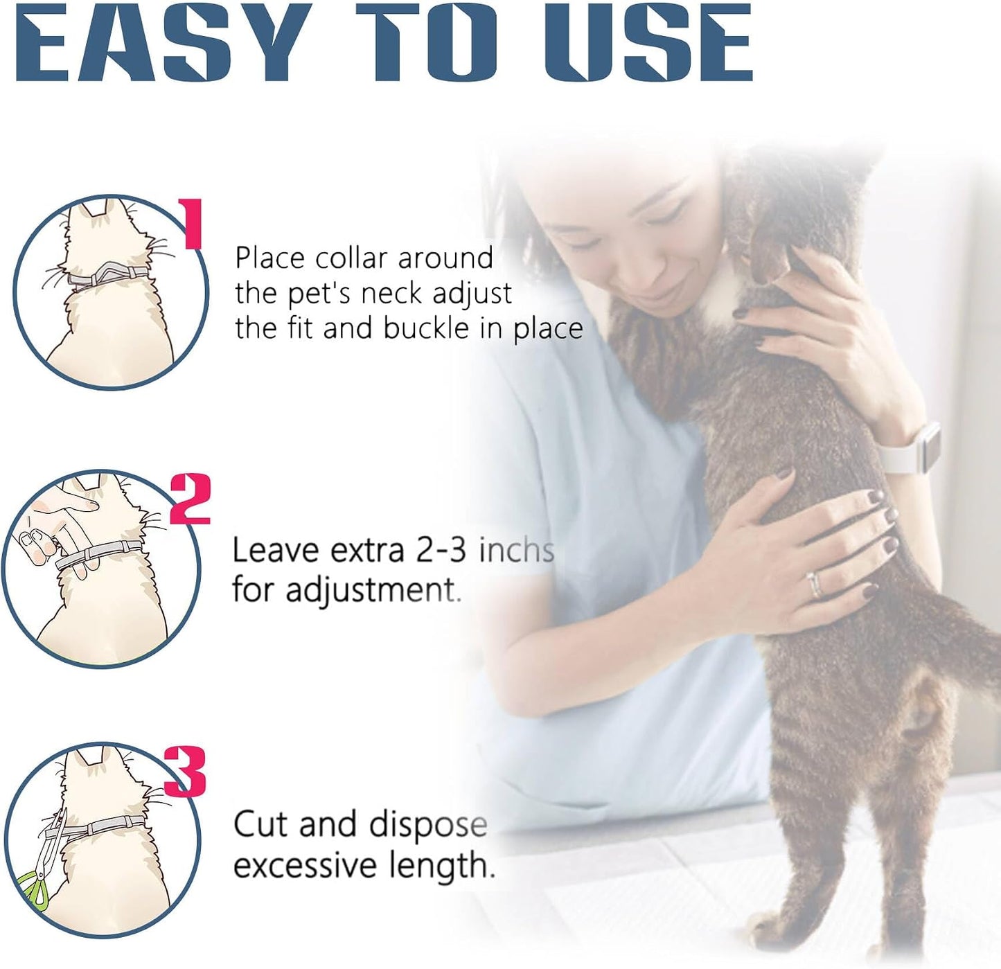 Included flea comb and tweezers for cat grooming