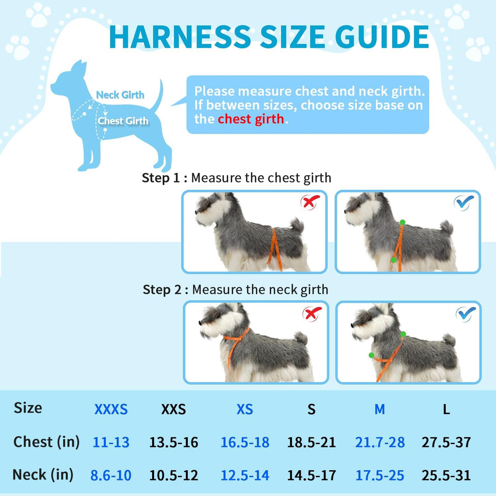 Medium size Lukovee dog car harness adjustment points