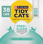 Purina Tidy Cats Free and Clean 38 lb box front view