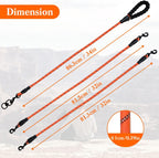 Luck Dawn reflective five way dog leash night safety feature