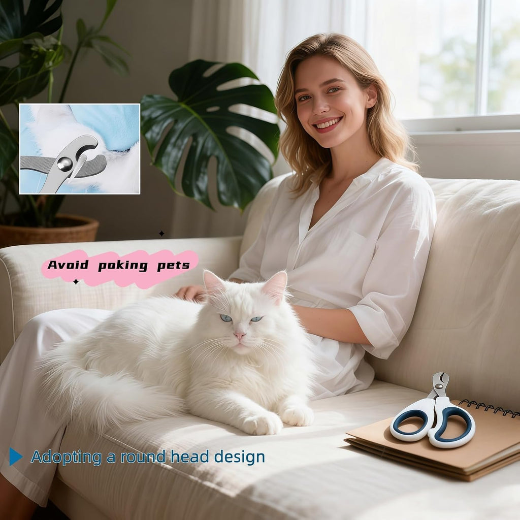 RyanDesign cat and dog nail cutter featuring the built-in protective safety guard feature.