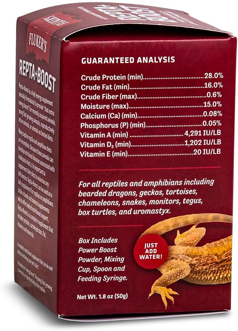 Fluker's Repta Boost powder supplement jar close up