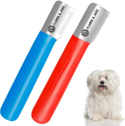 FLAMIA & JABZ stripping knife for dogs front view professional pet grooming tool