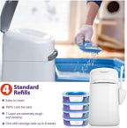 Close up view of the durable multi layer odor control plastic film on the 5-Star litter refill.