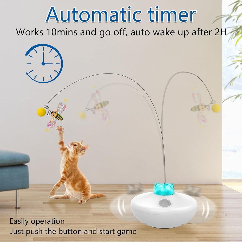 Oxawo rechargeable electronic cat toy with spinning butterfly attachment