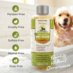 Pro Pet Works oatmeal shampoo being used on a dog