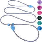 Premium viunimo slip lead dog leash in pink color laid out to display its full six feet length.