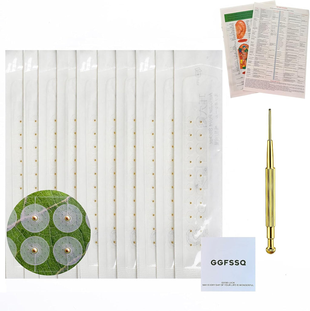 Vie Healing 24K Gold Ear Seeds Kit front view showing packaging and pieces